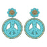 Beaded Peace Symbol Earrings - Random Hippie