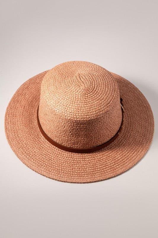 Belt Strap Straw Fedora.