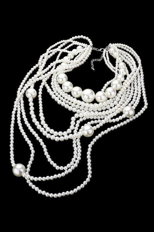 Bib Pearl Necklace - Random Hippie