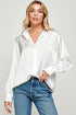 RT-3281-6 BUTTONDOWN SATIN SHIRT OFF WHITE - Random Hippie