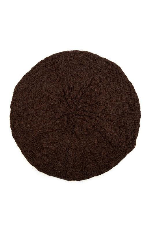 Cable Knit Beret - Random Hippie