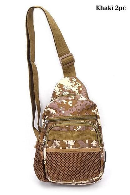 Camo Sling Backpack.