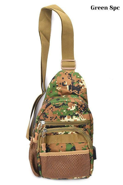 Camo Sling Backpack.