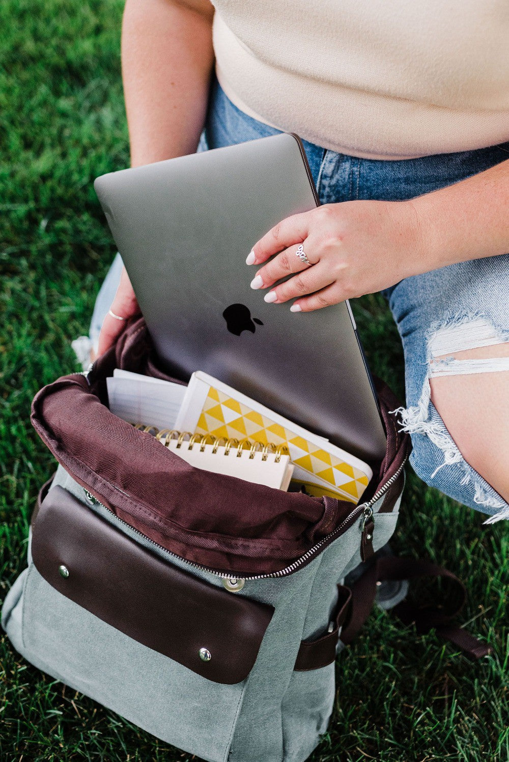 Canvas Travel Computer Backpack.