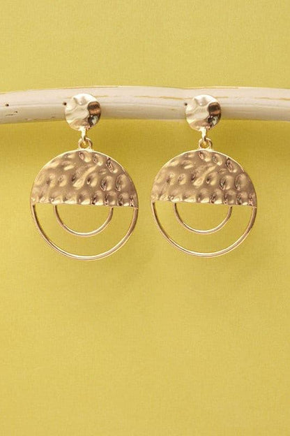 Circle Post Earrings.