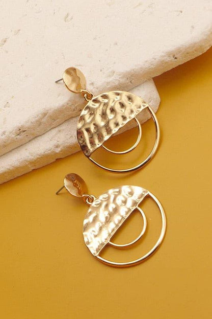 Circle Post Earrings.