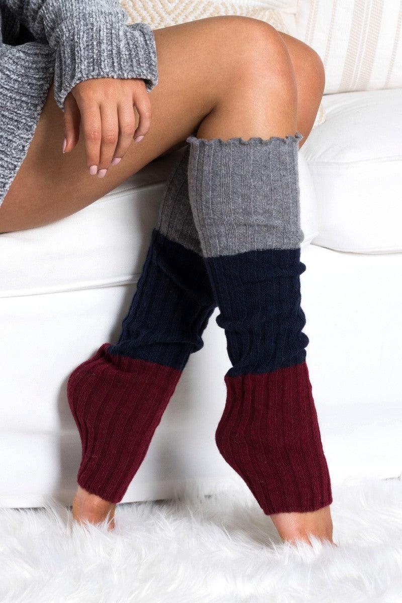 Color Block Leg Warmers.