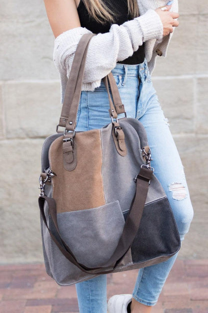 Color-Block Messenger Bag.