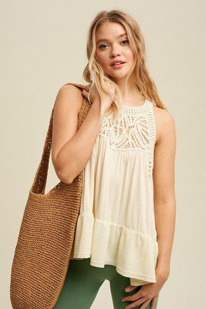 Crochet Knit Tank Top - Random Hippie