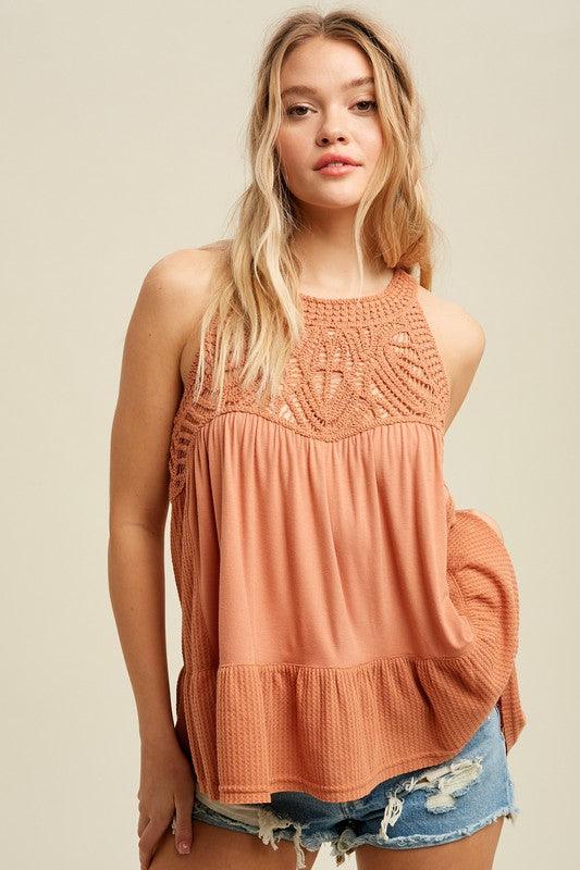 Crochet Knit Tank Top - Random Hippie