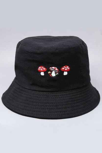 Embroidered Mushroom Bucket Hat - Random Hippie