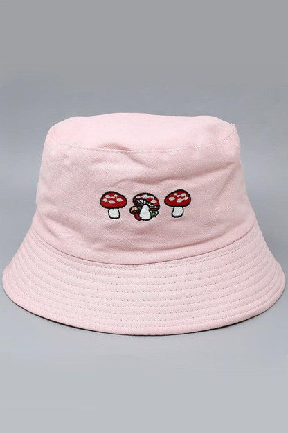 Embroidered Mushroom Bucket Hat - Random Hippie