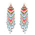 Extra Long Seed Bead Fringe Earrings - Random Hippie