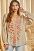 Floral Embroidered Blouse - Random Hippie