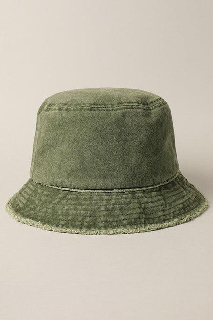 Frayed Canvas Cotton Bucket Hat - Random Hippie