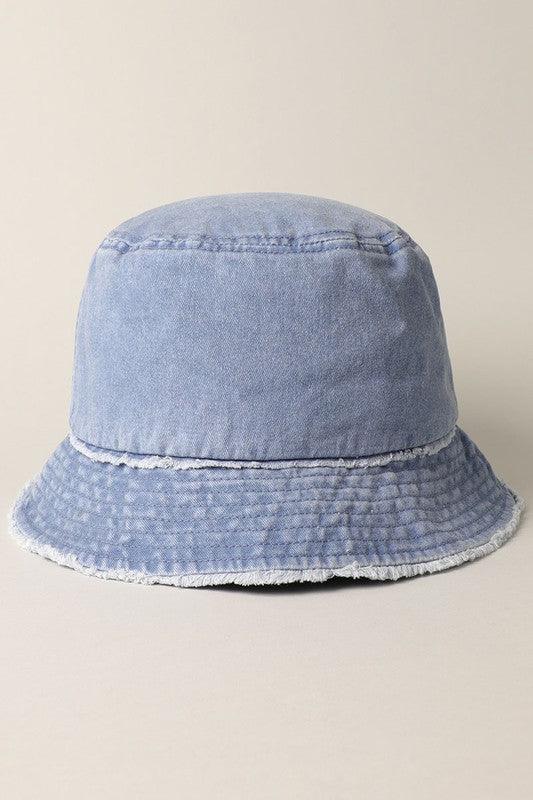 Frayed Canvas Cotton Bucket Hat - Random Hippie