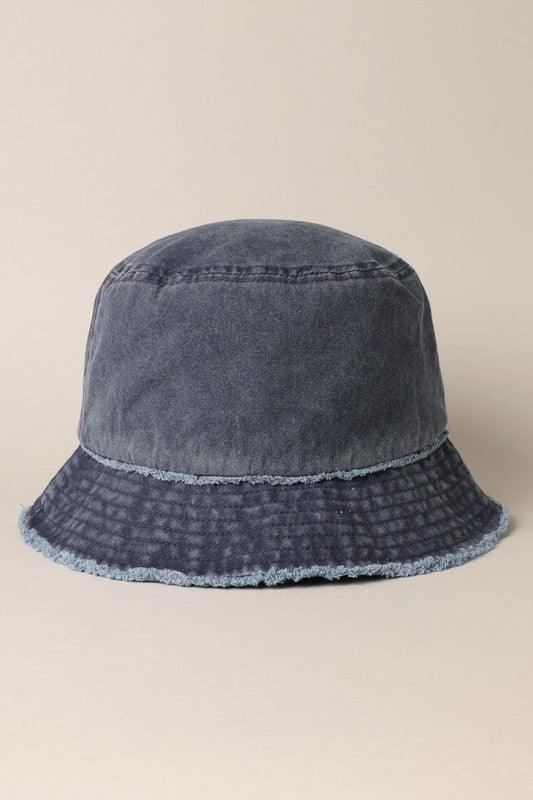 Frayed Canvas Cotton Bucket Hat - Random Hippie