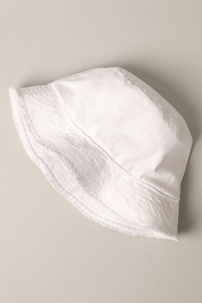 Frayed Canvas Cotton Bucket Hat - Random Hippie