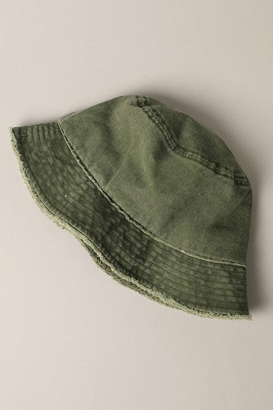 Frayed Canvas Cotton Bucket Hat - Random Hippie