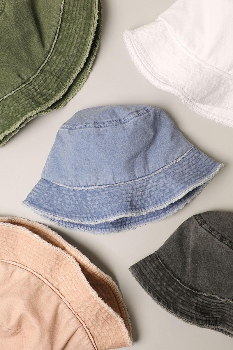 Frayed Canvas Cotton Bucket Hat - Random Hippie