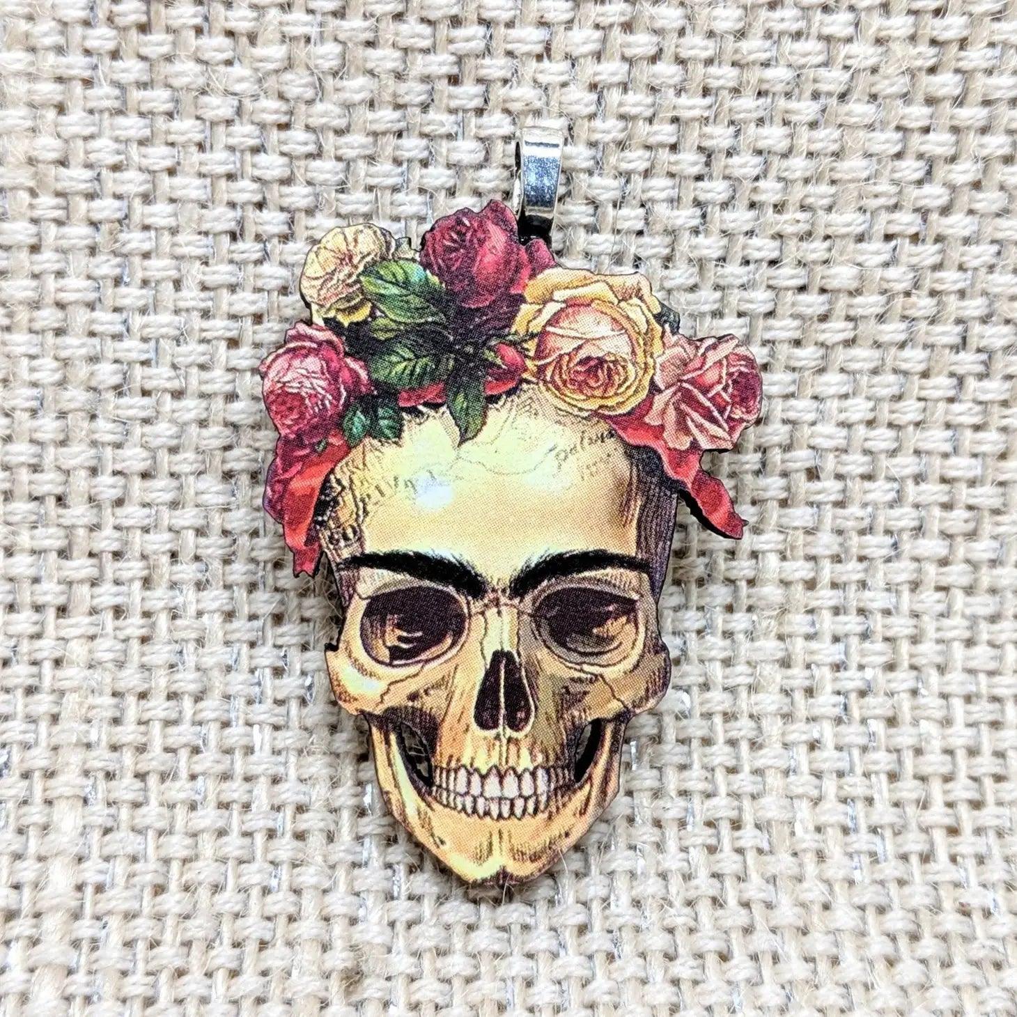 Frida Sugar Skull Necklace - Random Hippie