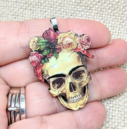 Frida Sugar Skull Necklace - Random Hippie