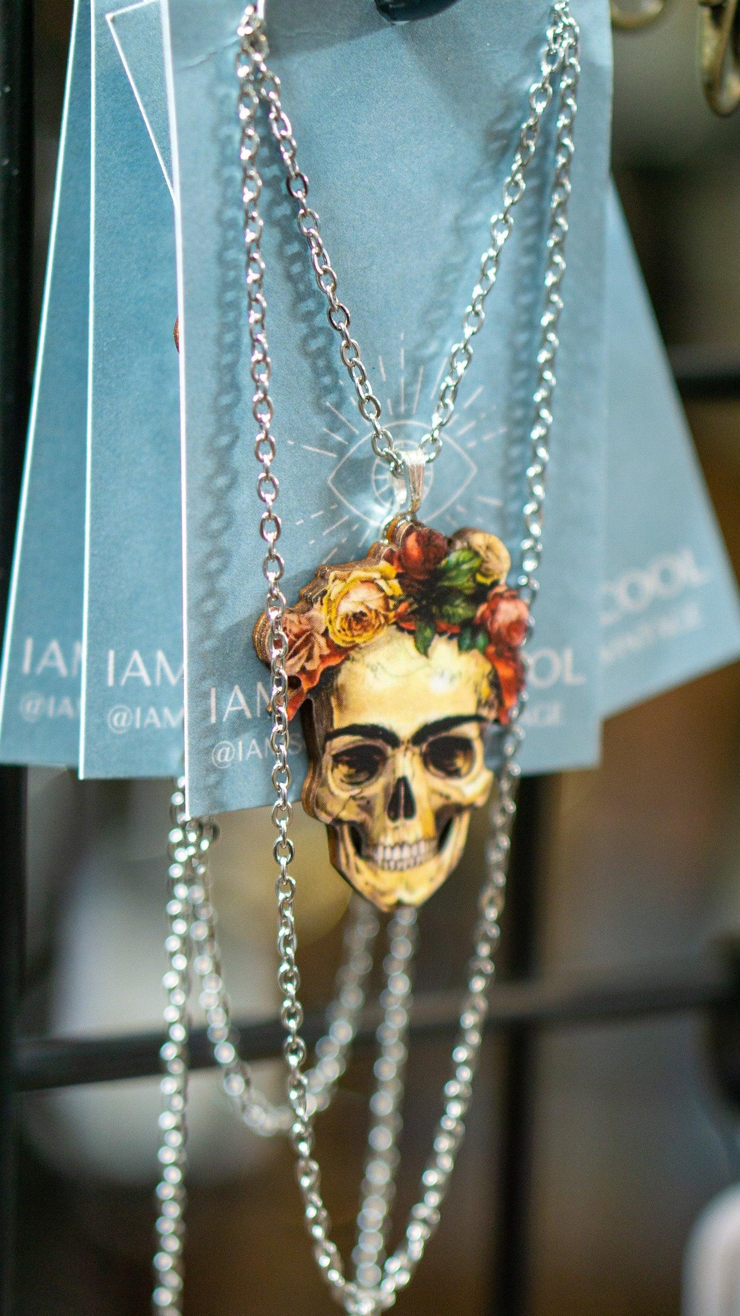 Frida Sugar Skull Necklace - Random Hippie