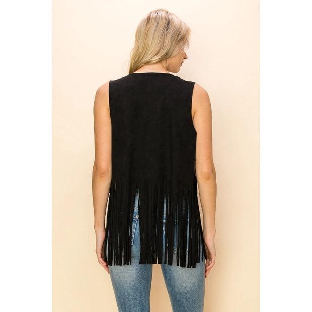 Fringe Suede Vest - Random Hippie