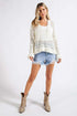 Fringed Open Knit Sweater - Random Hippie