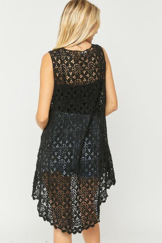 High-Low Crochet Vest - Random Hippie