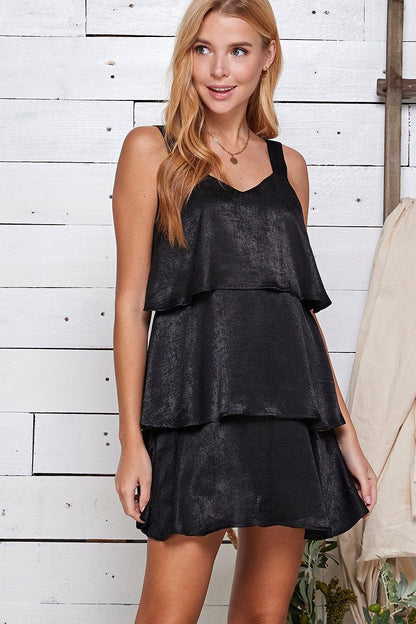 Layered Silky A Line Dress - Random Hippie