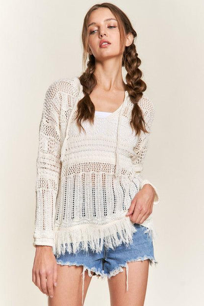 Lightweight Knit Crochet Sweater - Random Hippie