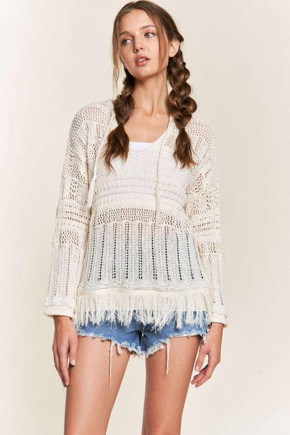 Lightweight Knit Crochet Sweater - Random Hippie