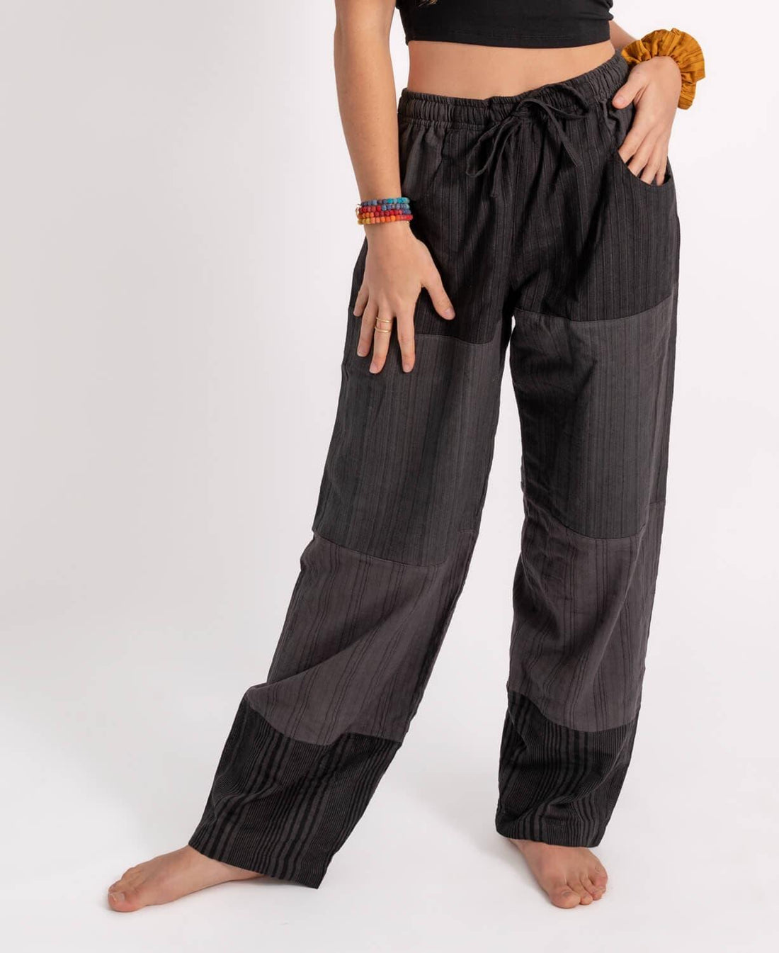 Lightweight Striped Patchwork Beach Pants - Random Hippie