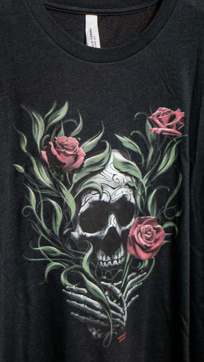 Long Sleeve Skull and Roses Shirt.