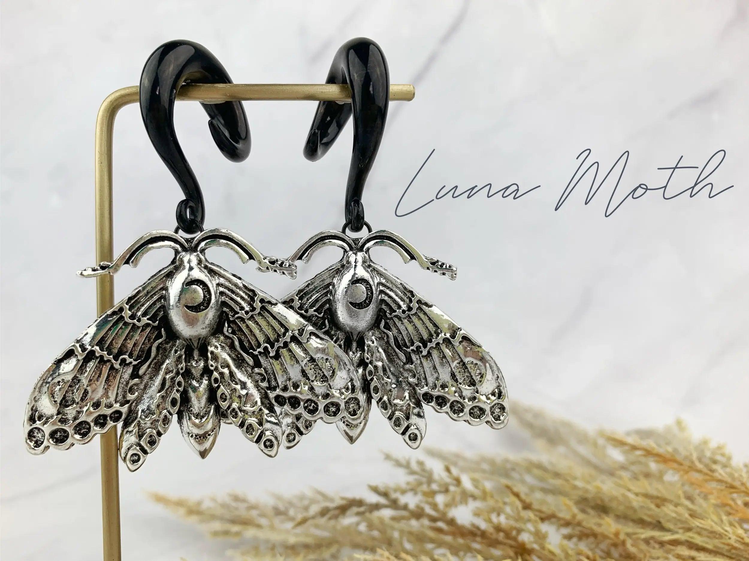 Luna Moth Dangle Plugs - Random Hippie