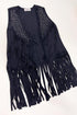 Metal Stud Fringe Vest.