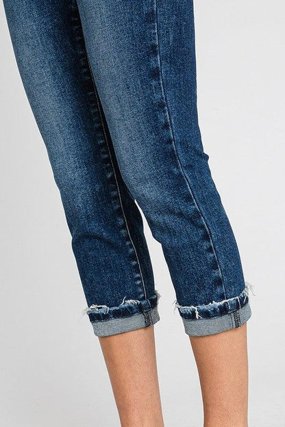 Mid-Rise Skinny Capris Jeans - Random Hippie