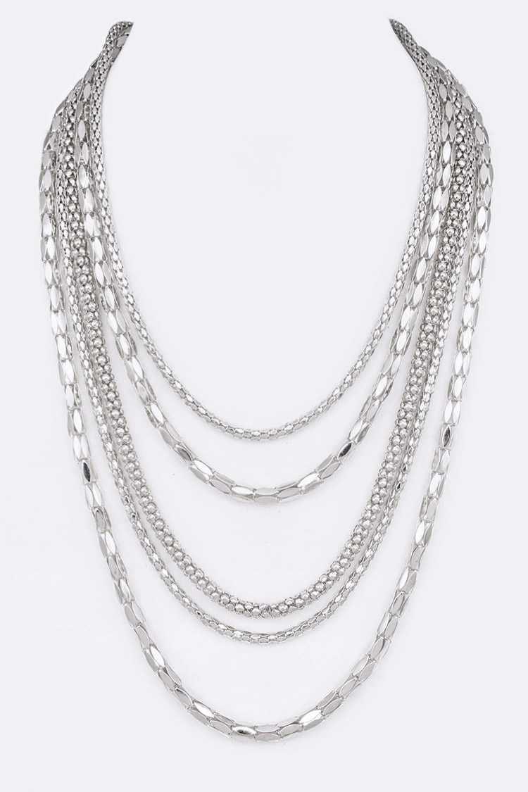 Mix Chain Layer Necklace.