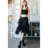 MULTI LACE MIXED MID SKIRT: BLACK / M - Random Hippie