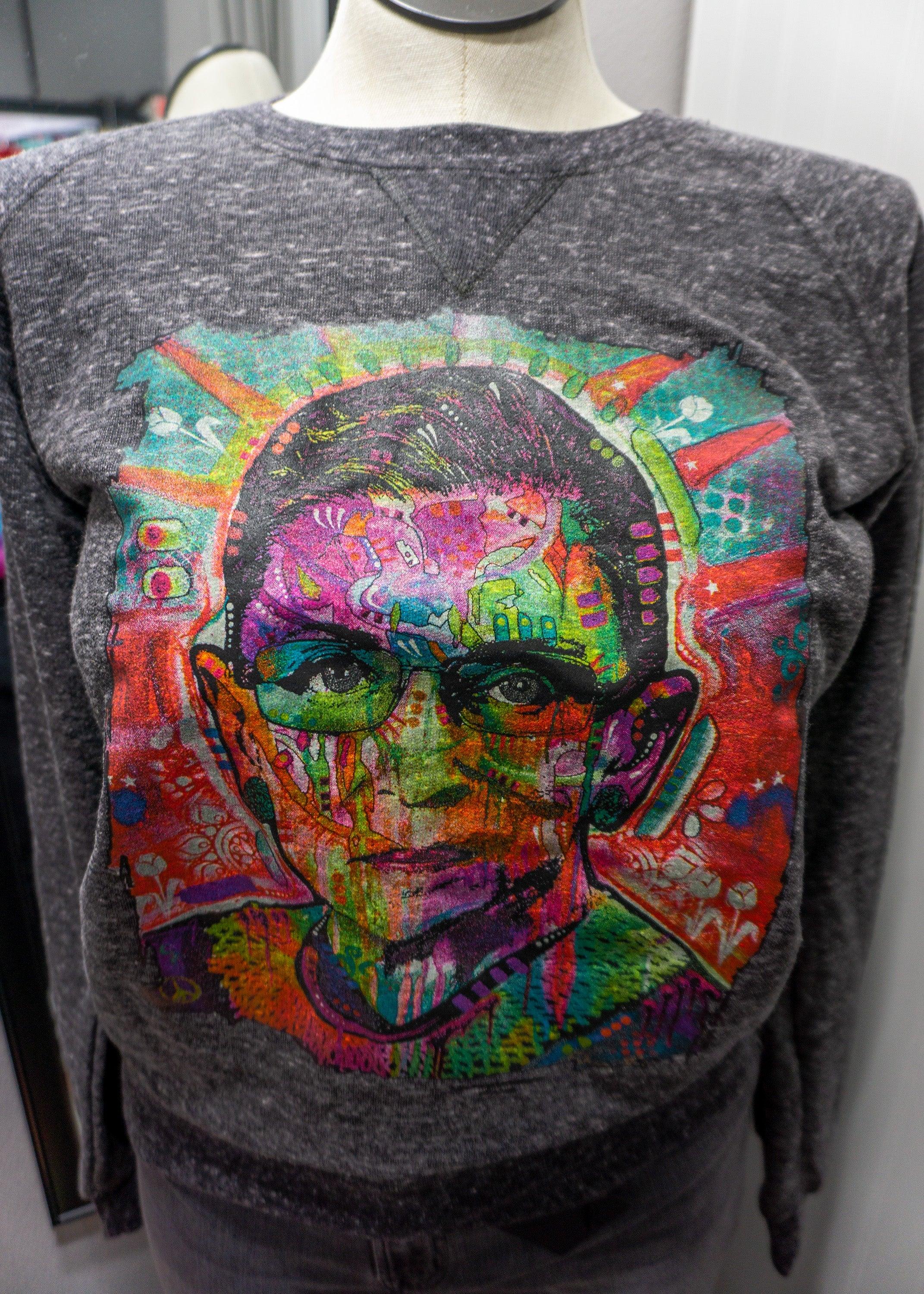 Neon Notorious RBG Sweatshirt - Random Hippie