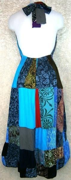 Patchwork Halter Dress - Random Hippie