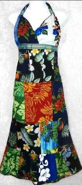 Patchwork Halter Dress - Random Hippie