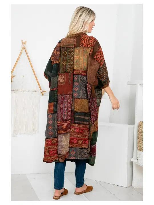 Patchwork Long Jacket - Random Hippie