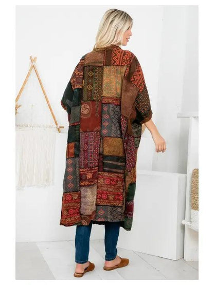 Patchwork Long Jacket - Random Hippie