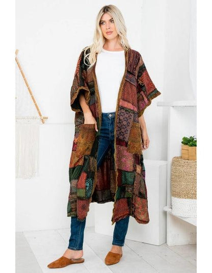 Patchwork Long Jacket - Random Hippie