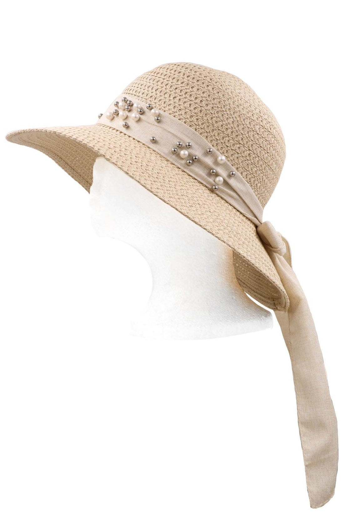 Pearl Bow Summer Hat - Random Hippie