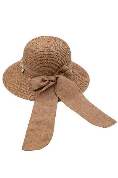 Pearl Bow Summer Hat - Random Hippie