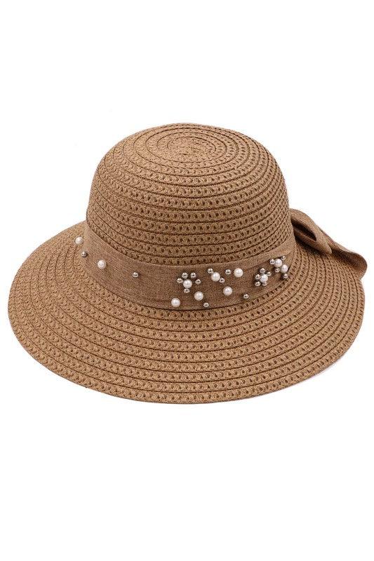 Pearl Bow Summer Hat - Random Hippie