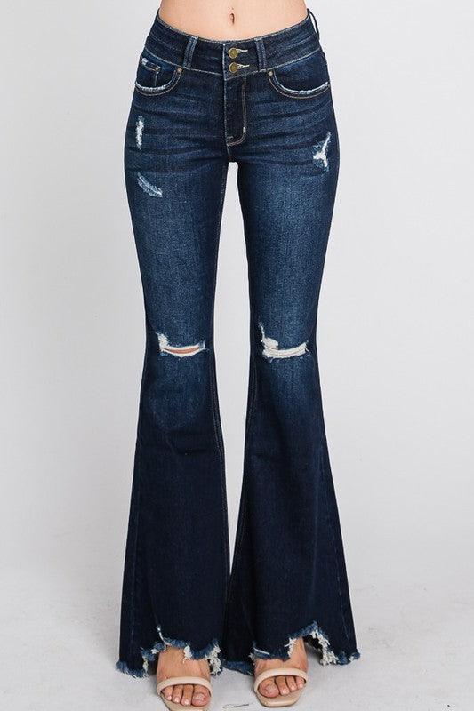 Petite High-Rise Super Flare Jeans - Random Hippie